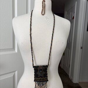 Beaded Amulet Talisman Pouch and Bracelet